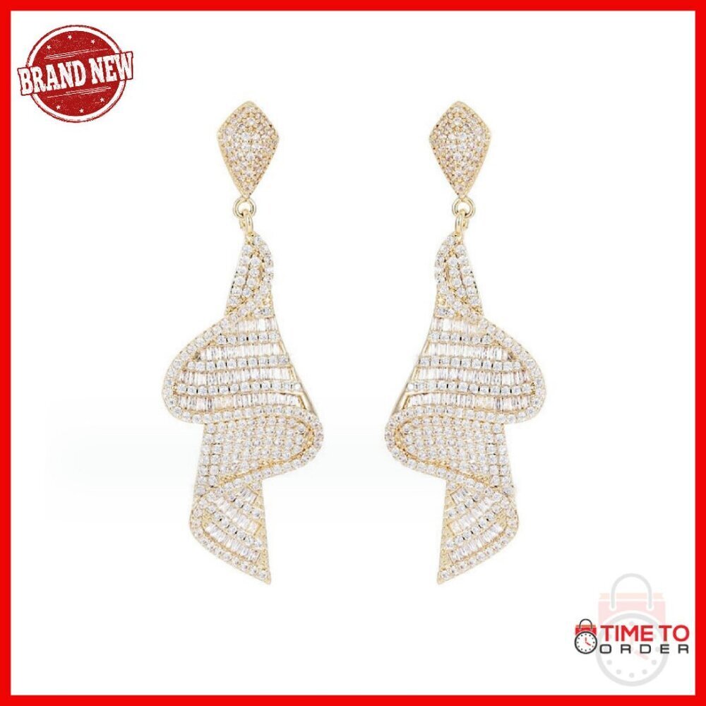 Luxury Dainty Rhinestone Chandelier Bridal Drop Dangle Earrings